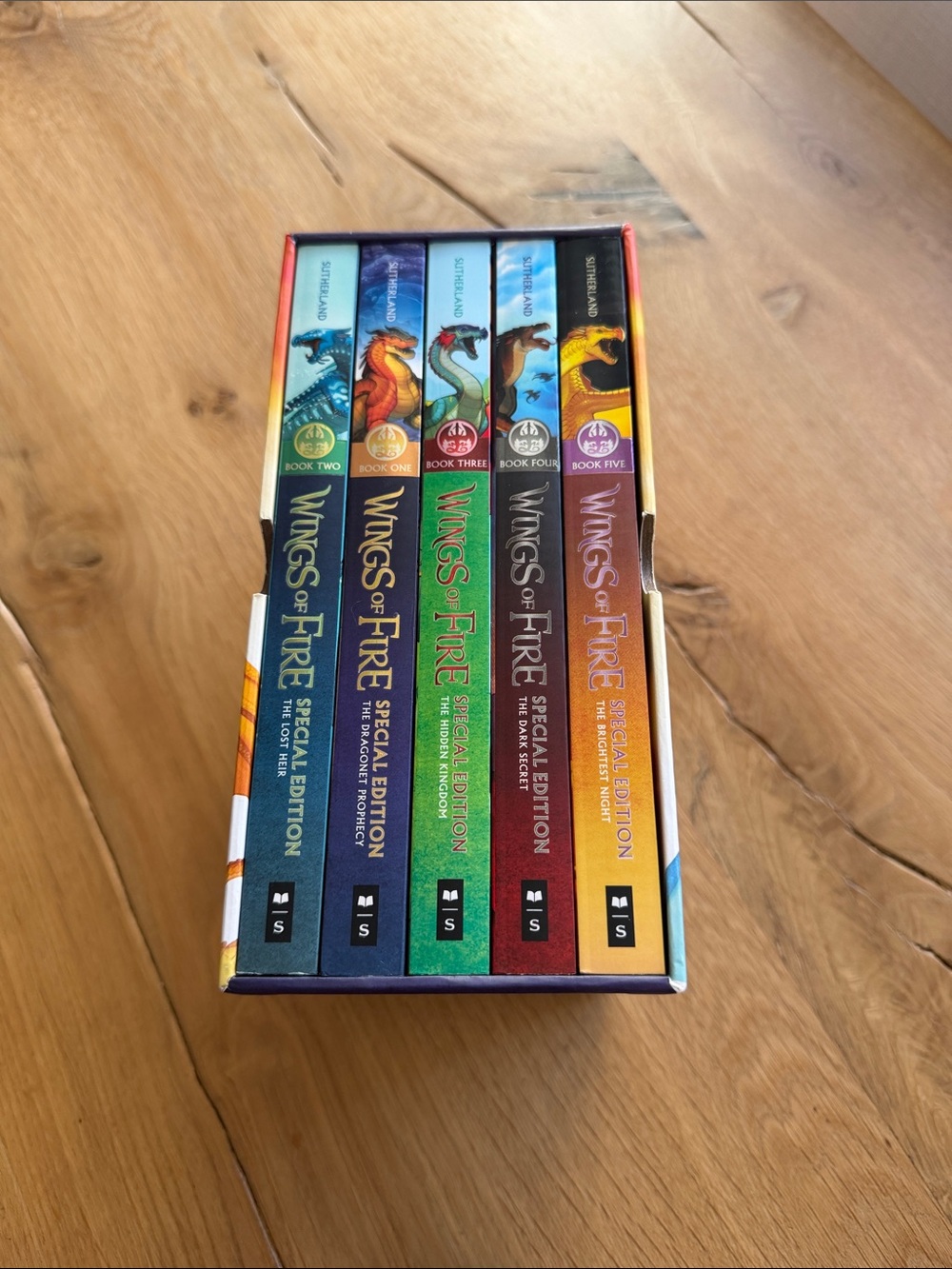 Scholastic Wings of Fire Special Edition Box Set - Blue Green Red Purple Gold